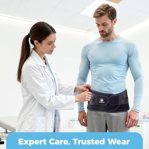Ultra Sacroiliac SI Hip Belt for Women and Men, [Upgraded Medical-Grade] Adjustable Breathable Hip Brace, Sciatica Pain Relief Devices, Trochanter Brace for Relieving Lower Back Pain, Pelvic Pain & Sciatica (Large)