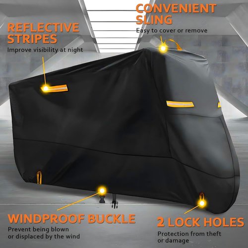 Bike Cover - Skiennix Waterproof Bicycle Covers for 1-2 Bikes | Heavy Duty 420D Ripstop Material