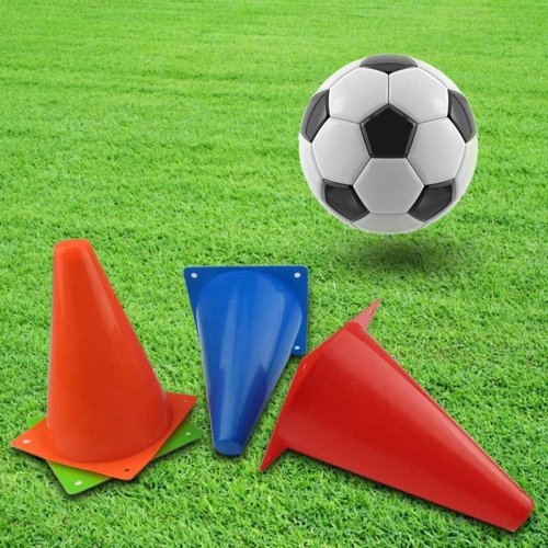 Mirepty 7-Inch Plastic Traffic Cones - Agility Training Markers for Soccer, Skating, Football & More