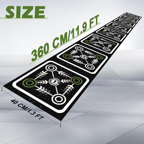 Agility Ladder Mat - 11.9 ft x 1.3 ft | Premium Agility Training Pad for Soccer, Football, Tennis, Boxing