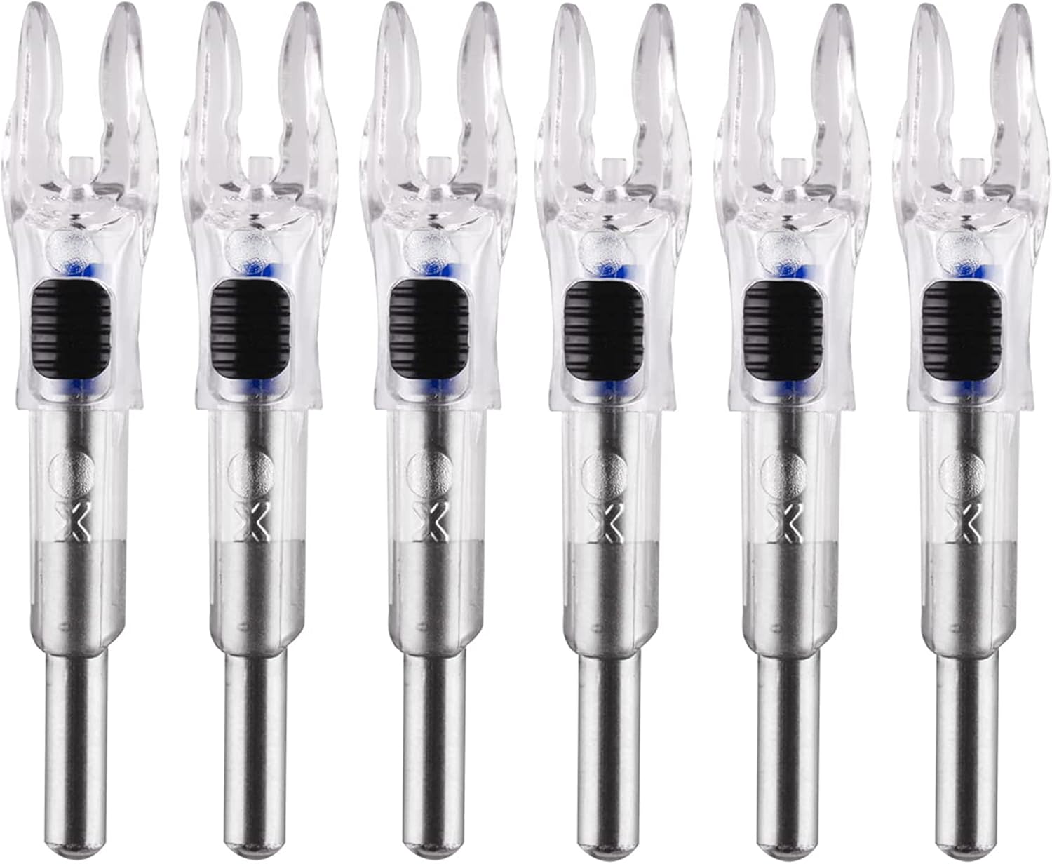 Skiennix High-Visibility LED Arrow Nocks - 6PCS with ON/OFF Switch | Fits .204-.246 Diameter