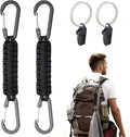 Paracord Keychain Carabiner Set - Multi-Function EDC Gear with Tactical Clips & D-Ring Hook for Outdoor Adventures