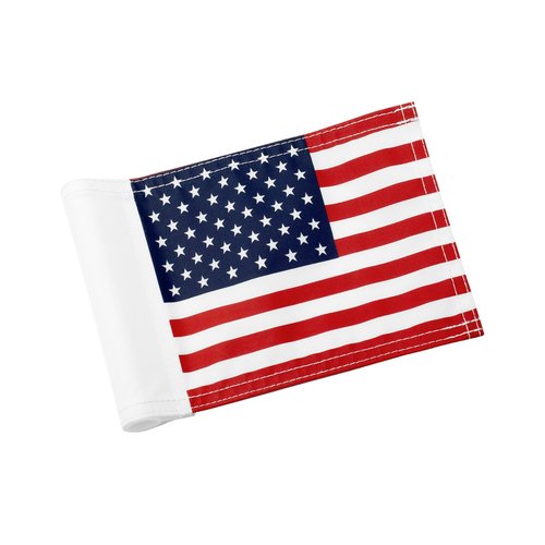 KINGTOP USA Golf Flag 8x6 Inch – Premium Dual-layer 420D Nylon, Double Sided American Pattern Printing, Tube Inserted – Mini Practice Putting Green Flags for Yard, 1-Pack