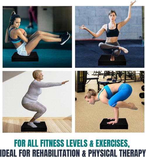 High-Density Balance Pad by [Brand Name] | Durable TPE Foam for Core Strength & Balance | Lightweight Non-Slip Design for Home & Gym Workouts