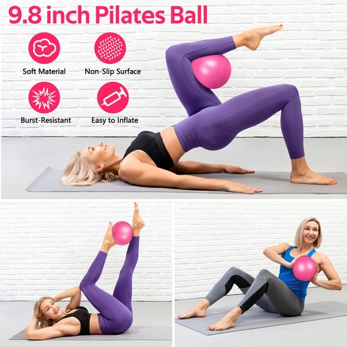 WALITO Home Pilates Kit for Women,Pilates Ring Set with Magic Circle,Resistance Bands,Figure 8 Workout Bands,Mini Ball, Compact Toning Fitness Essentials Starter Set Accessories Gift