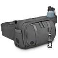 Large Crossbody Waist Bag Tactical Fanny Pack for Men Hip Bum Bag with Water Bottle Holder Adjustable Belt, Workout Traveling Casual Running Hiking Cycling