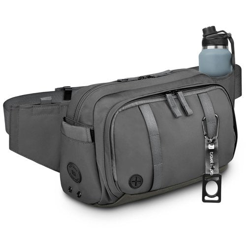 Large Crossbody Waist Bag Tactical Fanny Pack for Men Hip Bum Bag with Water Bottle Holder Adjustable Belt, Workout Traveling Casual Running Hiking Cycling