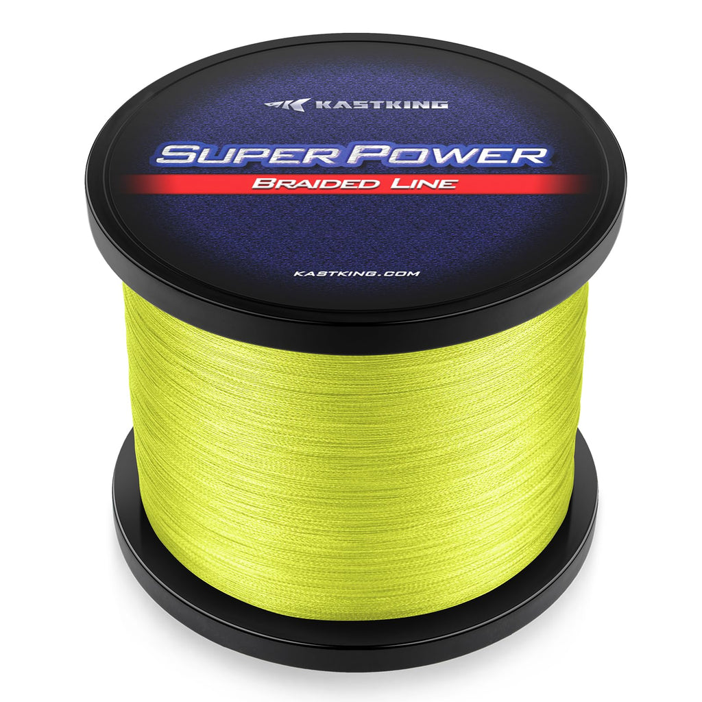 KastKing Superpower Braided Fishing Line, Yellow, 10 LB, 1097 Yds