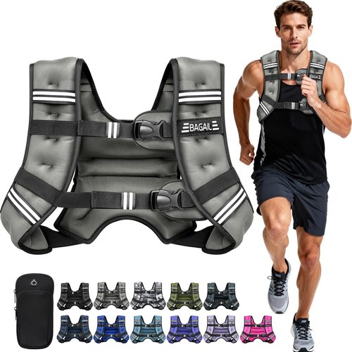 BAGAIL Comfort-Fit Weighted Vest - Even Weight Distribution for Faster Weight Loss | 5-30lbs Options