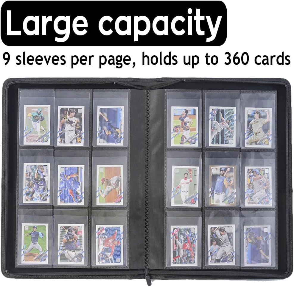 Premium Semi Rigid Card Holder Binder by Semi Rigid | Holds 360 Trading & Sports Cards - Classic White