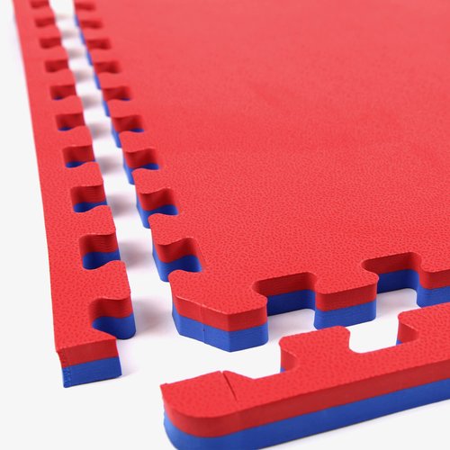 FlooringInc's 1" Thick Foam Tiles, 2'x2' Interlocking Tiles, Ideal Yoga Mat, Gymnastics, Workout Mat for MMA and Jiu Jitsu Training, Reversible Red/Blue, 6 Pack (24 Sq/Ft)