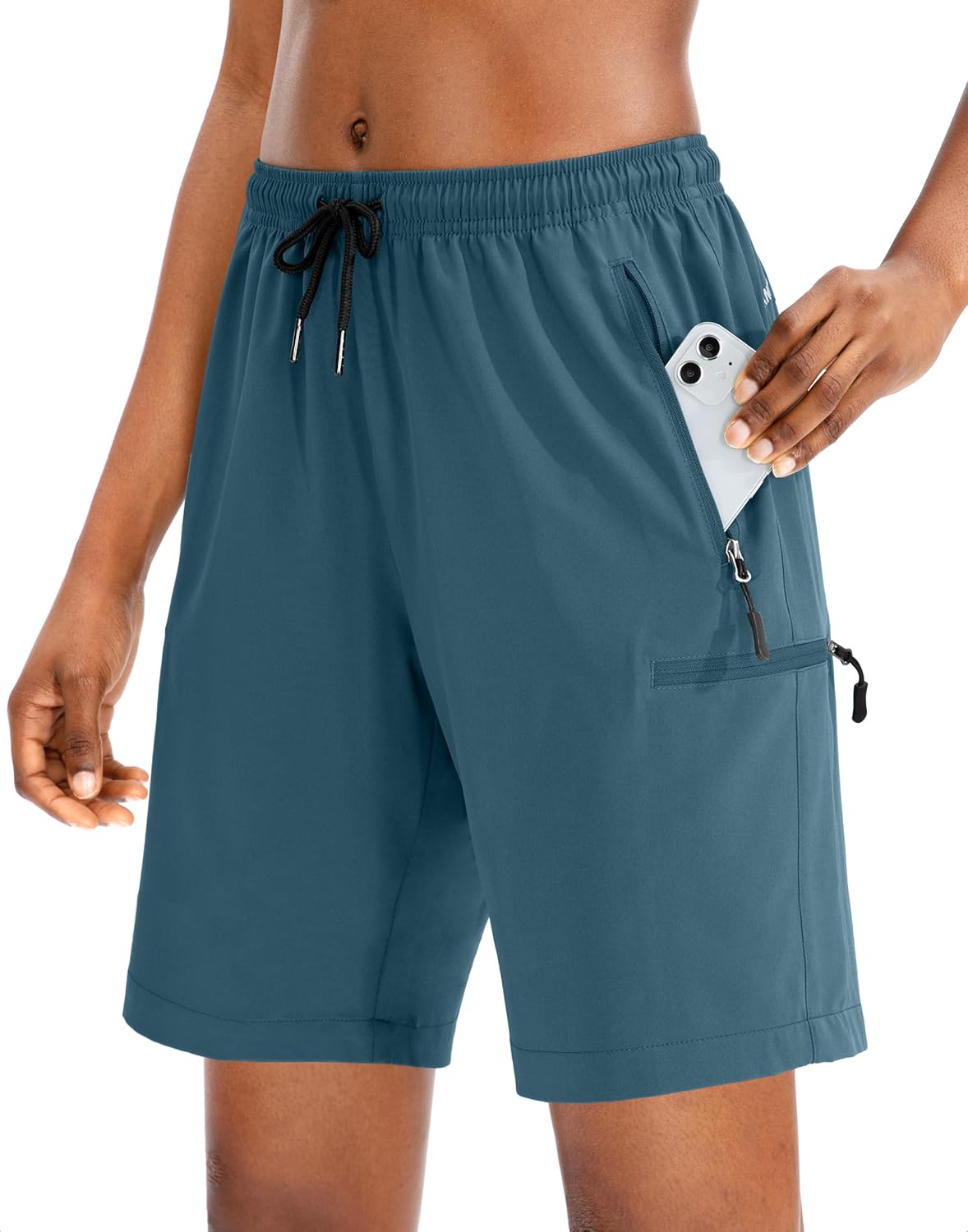 SANTINY Women's Hiking Cargo Shorts - Quick Dry, Lightweight Summer Shorts with Zipper Pockets | Available in 5'', 7'', 9'' Sizes