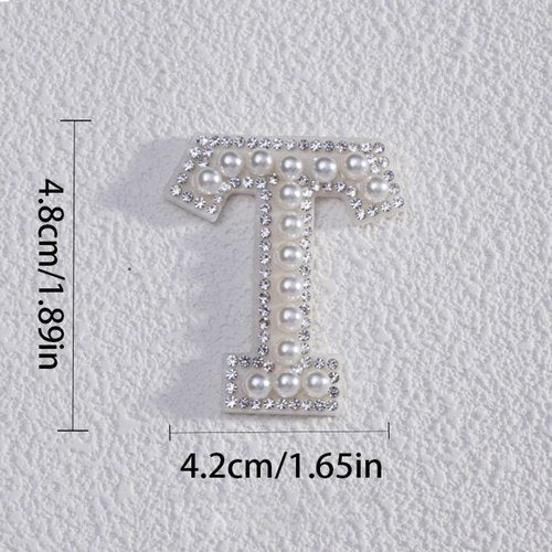 2pcs Peal Initial Letters for Stanley Cup Cute Stanley Tumbler Stickers for Water Bottles Wallet Phone Laptop Luggage (T)