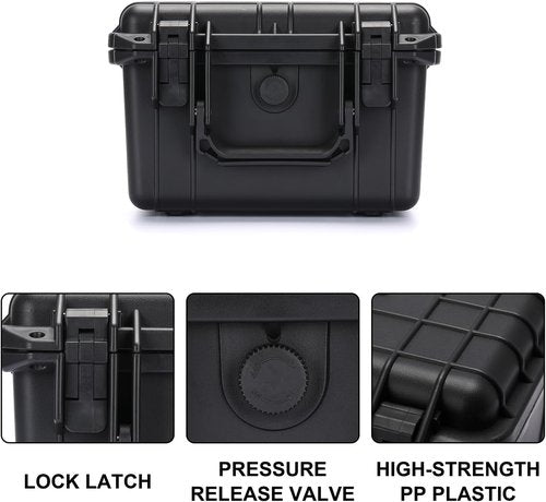 Mayouko Portable Tool Box - Waterproof Hard Case with Shock-Proof Foam Insert | 10.6 x 9.7 x 6.9 Inch