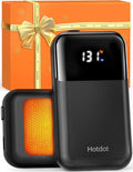 Hotdot Hand Warmers Rechargeable 2 Pack, 4 Heat Levels (104–131°F), Real-Time Temp & Battery Display, Electric Hand Warmers, Fast Heating, Fits in Gloves/Pocket, Gifts for Women & Men