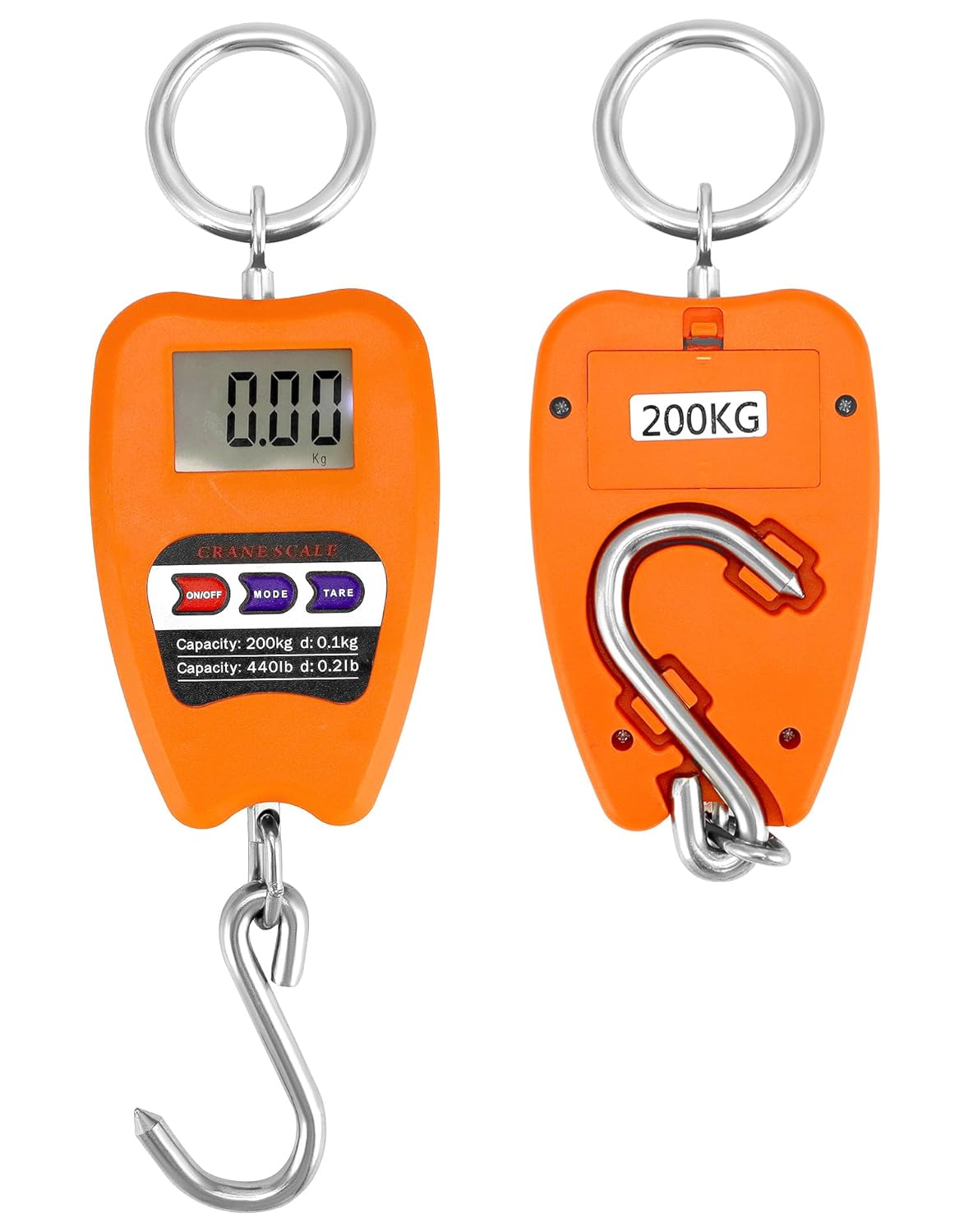 QWORK Digital Hanging Weight Scale - 440lbs Capacity | Durable Aluminum Housing & LED Display