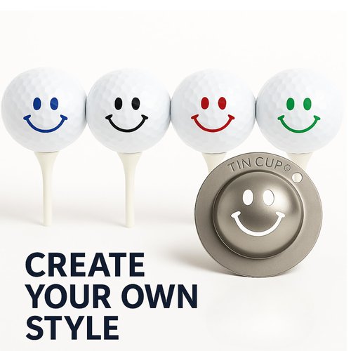 Tin Cup Golf Ball Marker Stencil - Premium Personalization Tool for Golfers - Custom Design Ball Marker - Golf Accessories Gift for Men and Women- Made in The USA (Groovy)