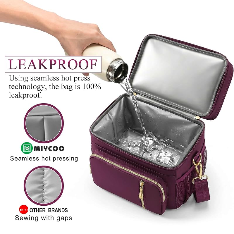 MIYCOO 15L Expandable Double-Layer Lunch Bag - Purple+15L Variation of THIS listing