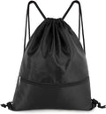 Skiennix Drawstring Backpack - Waterproof Gym Bag with Zip Pocket | Versatile for Men & Women