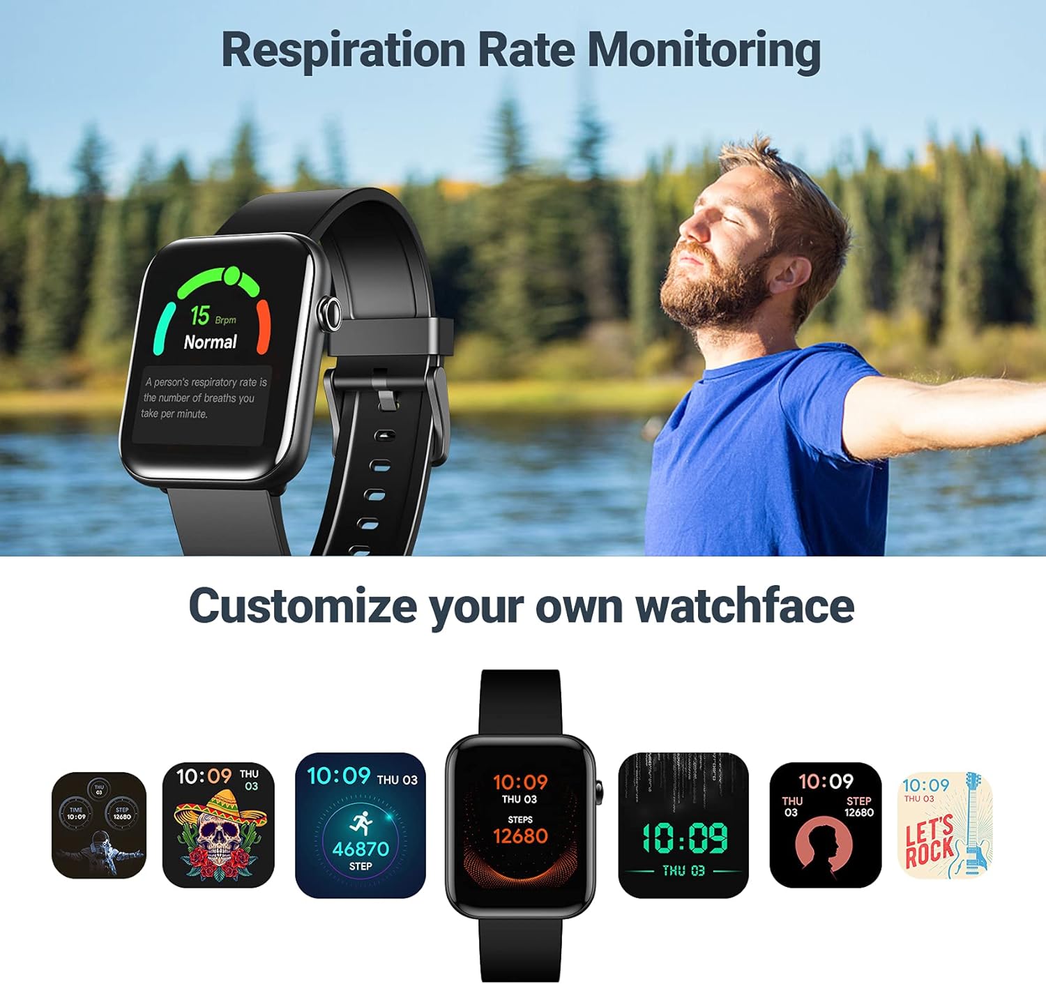 Ticwatch GTH Smartwatch - 24-Hour Skin Temperature & Heart Rate Monitoring | 5ATM Water Resistant, 10-Day Battery Life