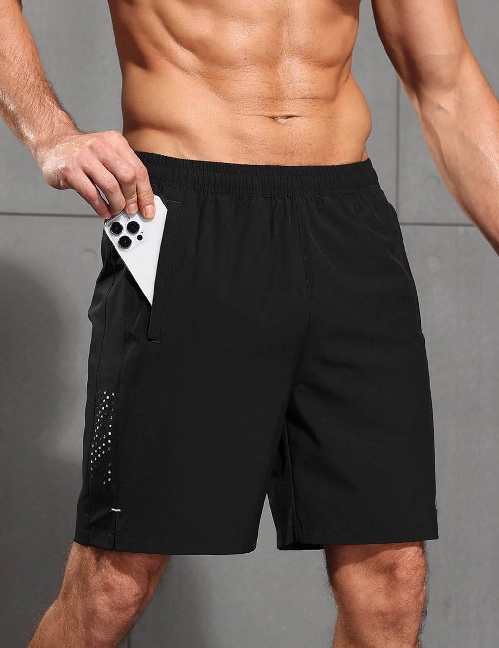 Skiennix Men's Athletic Running Shorts - Quick Dry Lightweight 7" Workout Gear for Gym & Sports