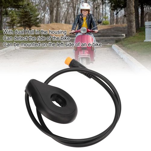 Luatoxry Electric Bike Pedal Assist Sensor, 12 Magnets Electric Bike Pas Sensor, PC Plastic Bicycle Assist, Left Side Dual Hall Bike Speed Sensors for Electric Bicycle, DC4.5-6V