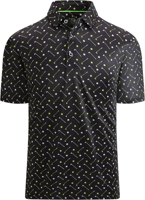 Alex Vando Men's Golf Shirt - Moisture-Wicking Quick-Dry Performance Polo | Stylish Print Design