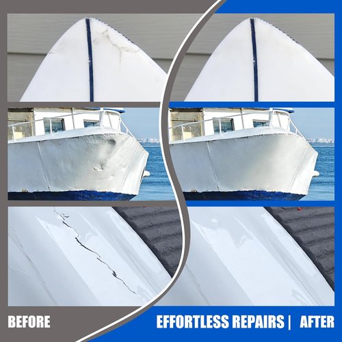 Limino Marine Fiberglass Repair Kit - 100ml Resin Filler for Bathtub Chips, Cracks & Holes | UV-Resistant Gel Coat Repair for Boats & Kayaks