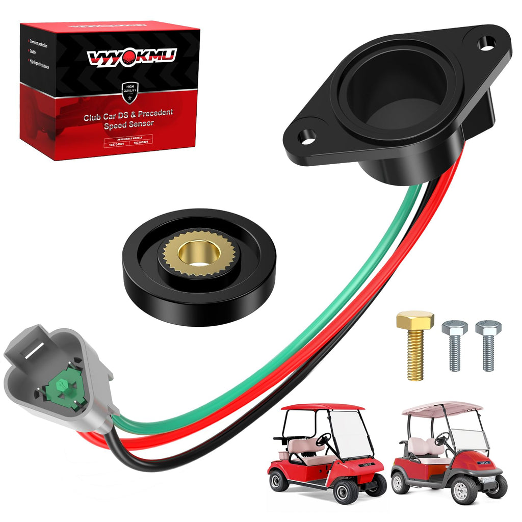 VYYOKMU Club Car Precedent Golf Cart Speed Sensor with High Speed Magnet, Club Car Speed Sensor Upgrade for 48V Club Car DS & Precedent 2004-UP ADC Motor, OEM 102704901 102265601 (2-8 MPH Increase)