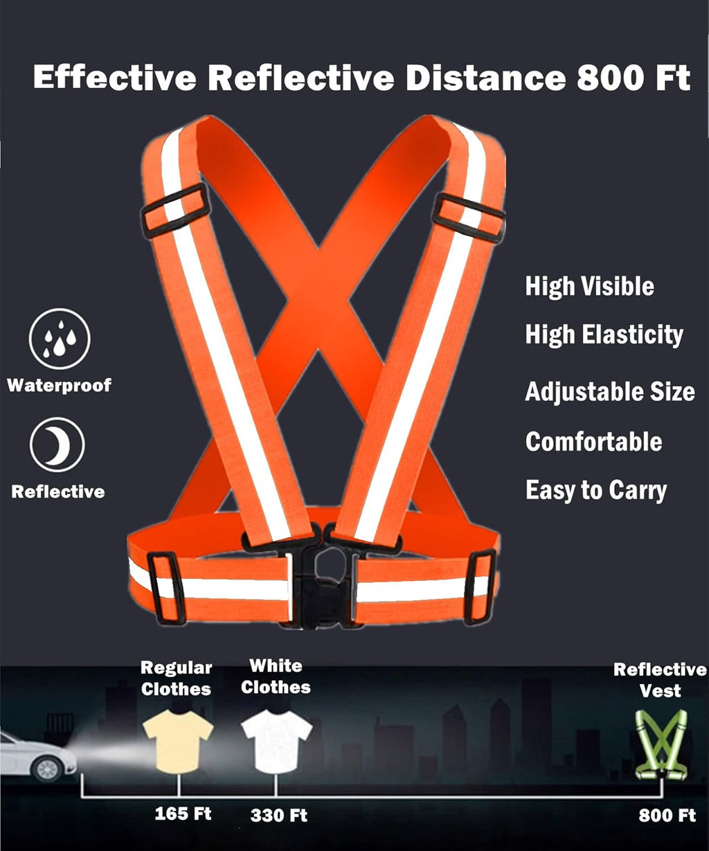 Skiennix Reflective Vest - High Visibility Safety Gear for Night Running, Walking & Cycling | Unisex Sizes