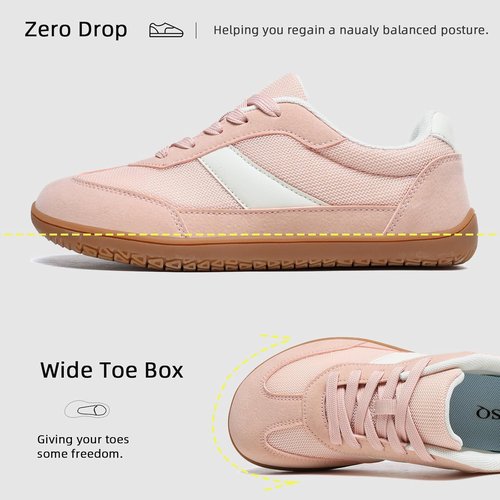 HSQ Women's Minimalist Barefoot Shoes - Zero Drop Sole for Comfort | Wide Width Walking Sneakers