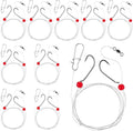 Skiennix Saltwater Fishing Rigs - 10 Pcs Nylon Leader Hooks Tackle Kit for Bass & Grouper Fishing