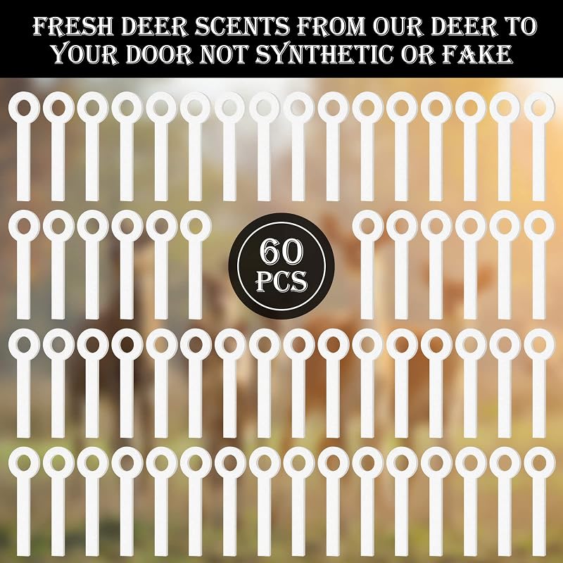 60 Pcs Deer Urine Wicks - Buck & Doe Estrous Attractant for Hunting