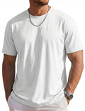 MAGCOMSEN Mens T-Shirts Short Sleeve UPF 80+ Sun Protection Lightweight Moisture Wicking Casual Crew Neck Basic Tees