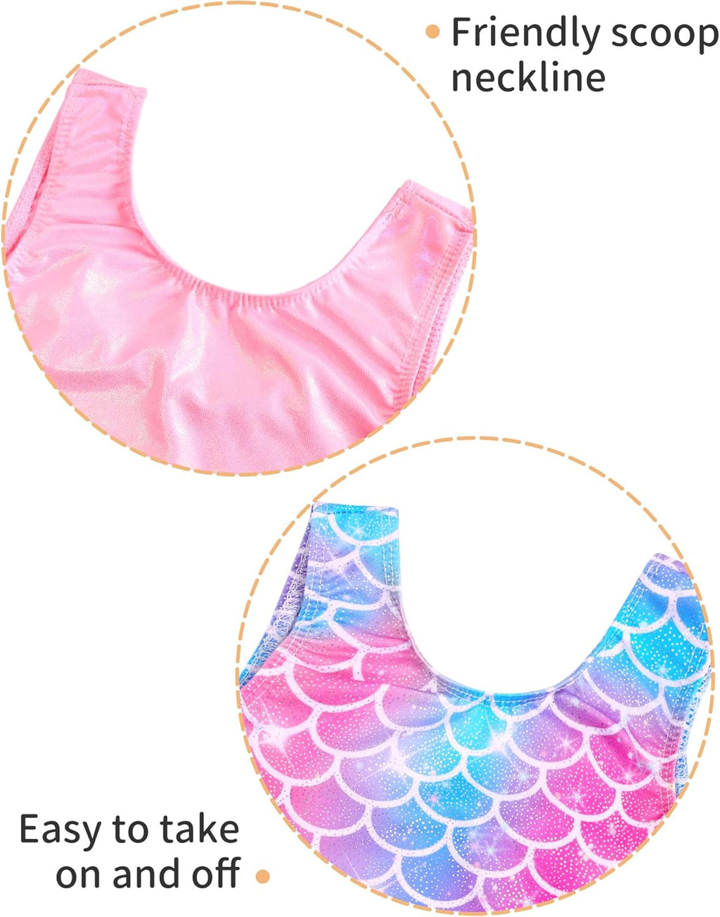 Skiennix Girls' Sparkly Gymnastics Leotard - 2 Pack Sleeveless Unitards with Shorts