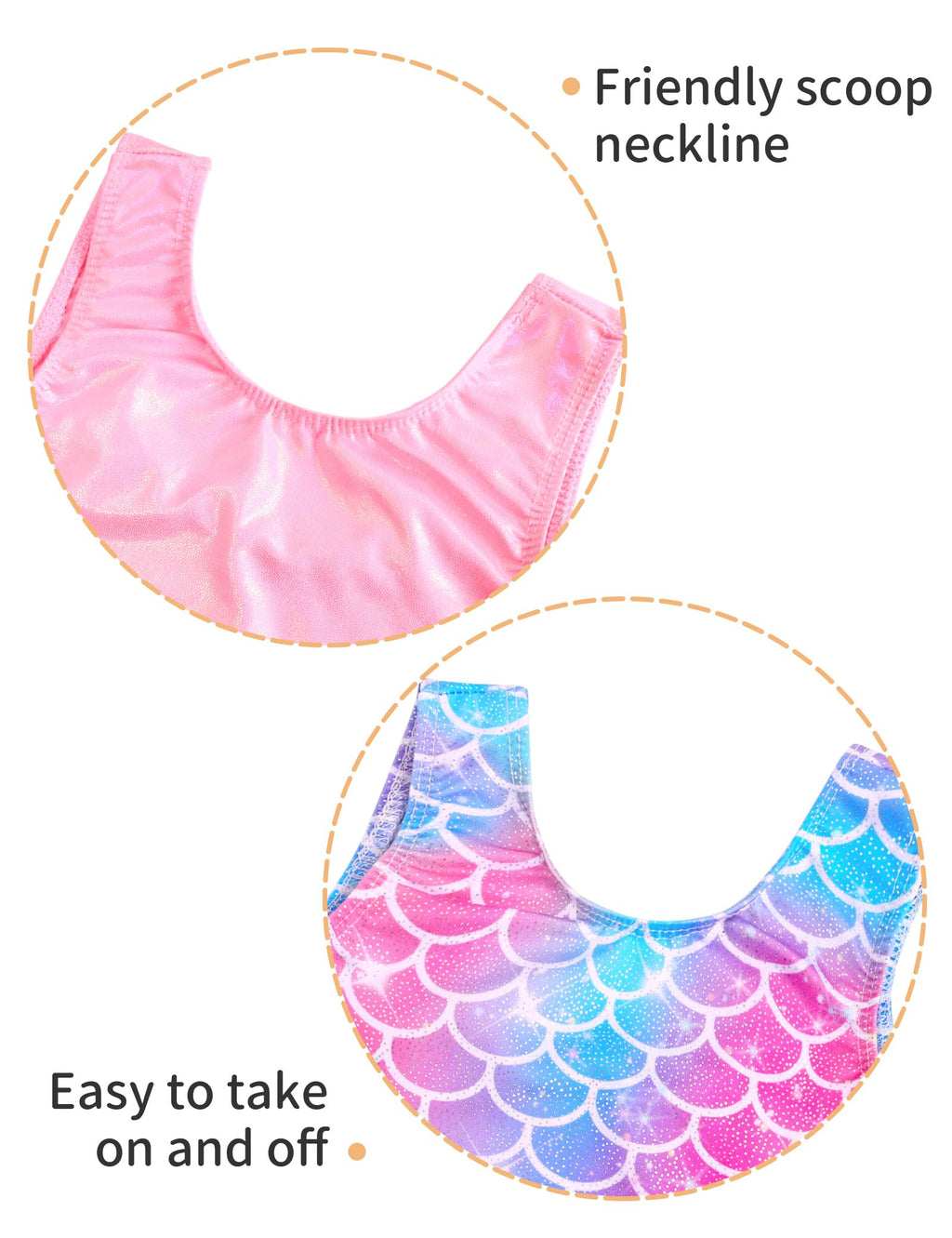 Nokecina Gymnastics Leotards for Girls Size 1-2t Pink Purple 2 Packs Sleeveless Toddler Biketards