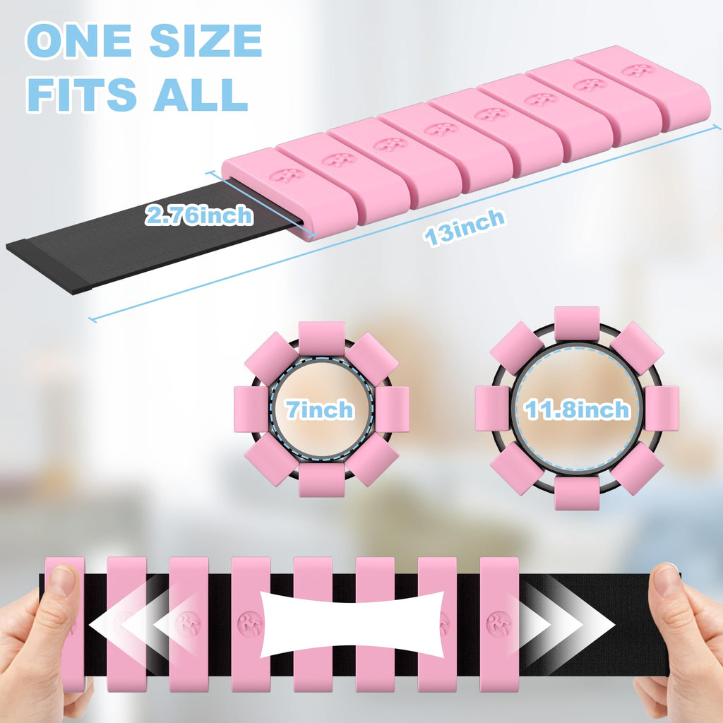Sonkoloro Adjustable Wrist and Ankle Weights for Women Men, Leg Weights for Women 1 lb-1.3 lbs Each for Walking, Yoga, Dance, Barre, Gym Blush 2lb