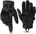 Glove Station Touchscreen Utility Gloves for Men - Hard Knuckle Protection for Motorcycle & Outdoor Work | Black Multicam, Small