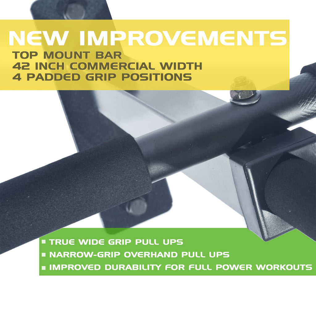 Wall Mount Pull Up Bar with Extra Clearance, Fits 16" Studs by Ultimate Body Press