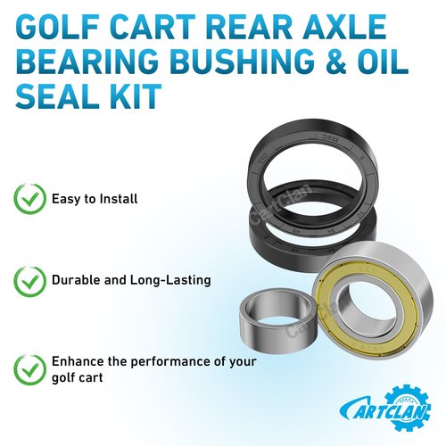 CartClan Golf Cart Rear Axle Bearing Bushing & Oil Seal Kit Suitable for 1986-2014 Club Car DS & Precedent Electric Golf Cart OEM 1011291 1014207 1013794