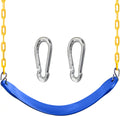 TURFEE Outdoor Swing Set Replacement Kit - Heavy Duty Chains & 1 Seat - Blue Playground Accessory for Kids