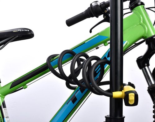 Auvray Coiled Bike Lock, Heavy Duty Anti Theft Bike Cable Lock, 6 Feet Long, Secure Bike Lock with Key and Bracket, Designed for Bikes & Scooters.