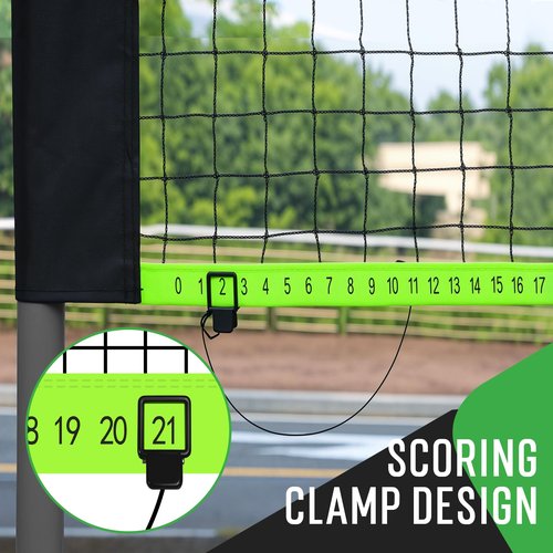 Olybeaka Professional Baminton Set, Portable Badminton Net Set for Backyard with Carring Bag, 4 Aluminum Badminton Rackets, 3 Shuttlecocks - Easy Set Up & Durable (20ft, Black)