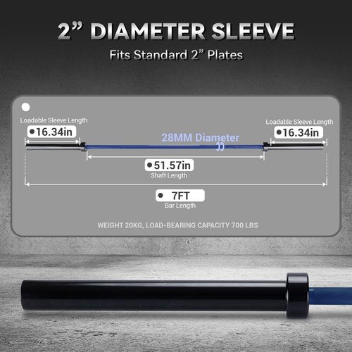 GarveeLife Olympic Barbell Bar for Weightlifting - 7FT Heavy Duty (1500LB/700LB), 4FT Short (500LB), 4FT EZ Curl Bar - Weight Bar Fit 2” Standard Weights - Home Gym Strength Training