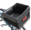 THALOUS Large Bike Rear Basket Thickened Folding Bicycle Basket with Leather Liner Bag Waterproof Cover Cargo Net Quick Release