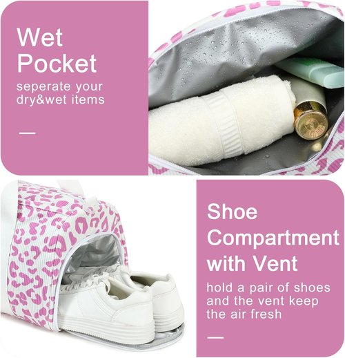 BLUBOON Duffle Bag - Cute Gym Bag for Girls with Shoes Compartment & Waterproof Design | Ideal for Travel