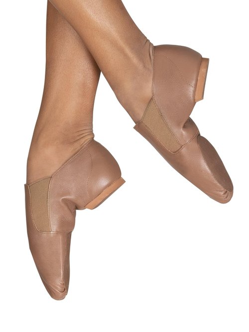 Theatricals Adult Side Inserts Jazz Shoes Light Suntan 07.0M T7602