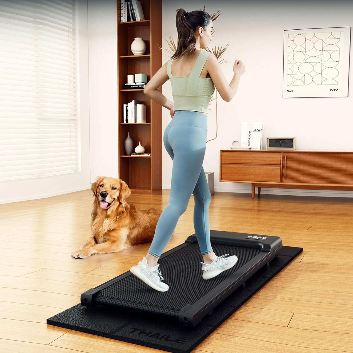 Walking Pad Treadmill Mat - Carpet Floor Protection | 55x24 Inch, Noise-Reducing Shock Absorption