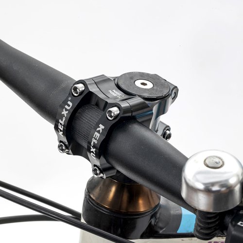 Kelxu Bike Stem 31.8 Lightweight CNC Aluminum Alloy Short MTB Stem 35mm Handlebar Stem for Most Bicycle, Road Bike, Fixed Gear, Downhill Bike, Track Bike, BMX, Cycling(Black)