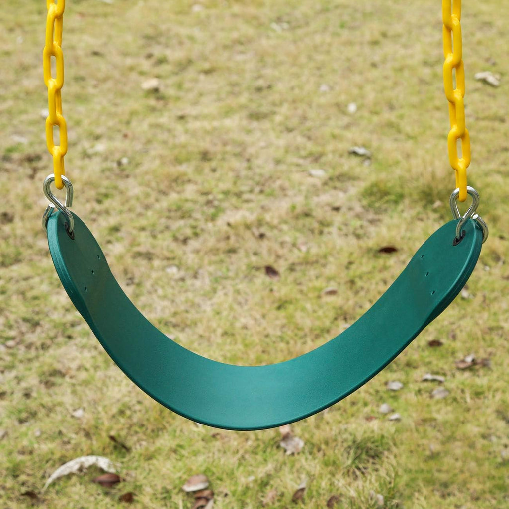 Sunnyglade Heavy-Duty Swing Seats - 2PCS with 66" Chain & Snap Hooks | Supports 250lbs (Green)